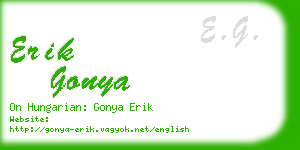 erik gonya business card